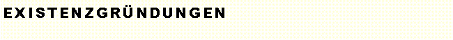 Textfeld: Existenzgr�ndungen